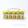 150 ml Mini Food Container Spice Jar Bottle Glass med en inställd kryddningsbox